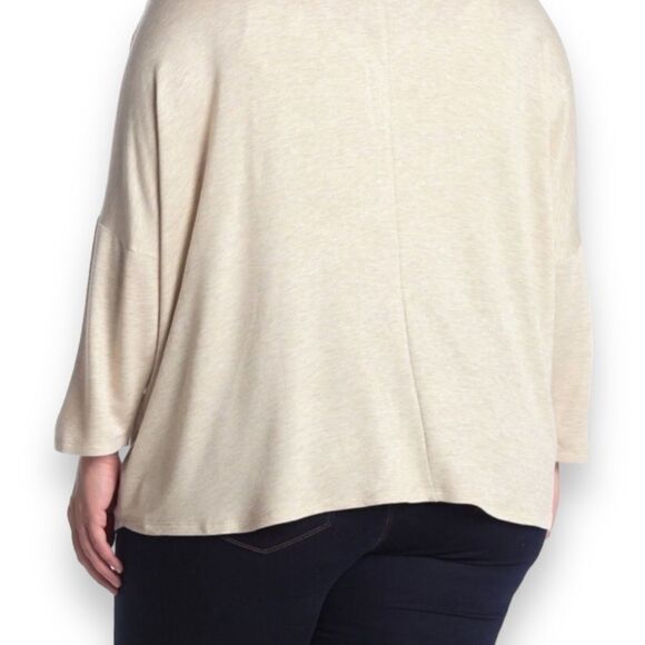 Beige V Neckine Button Down Super Soft Cardigan NEW - Picture 3 of 4